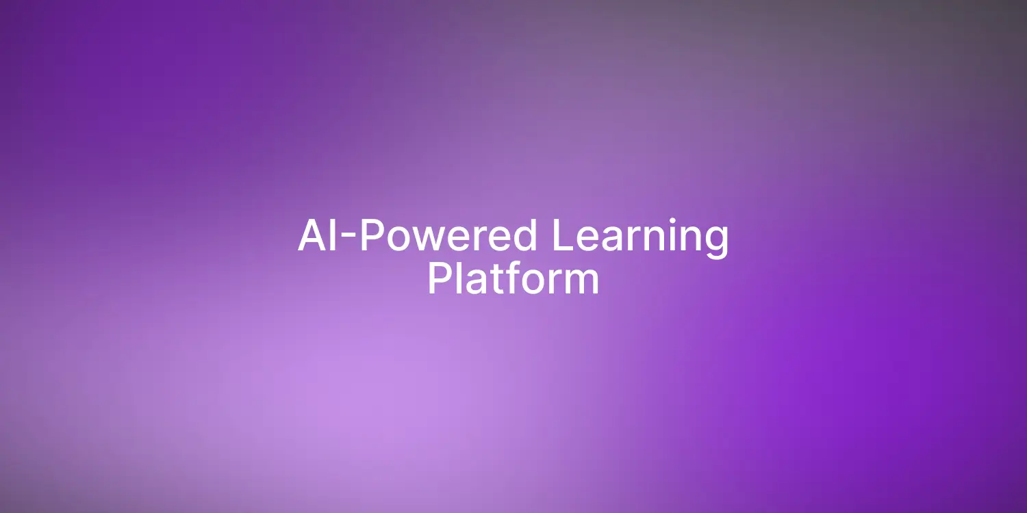 AI Solution Development for Personalised EdTech Learning